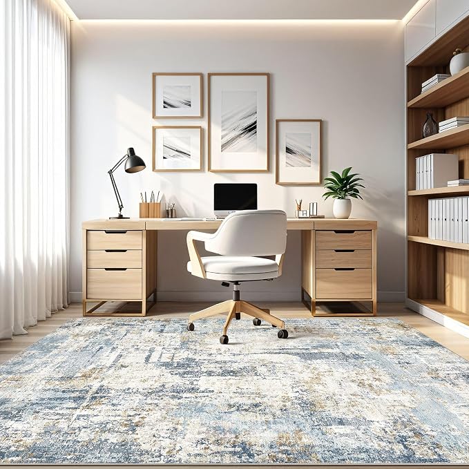 10x13 Area Rug Living Room: Washable Large Abstract Modern Soft Rugs Stain - Image 7