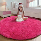 ONASAR Hot Pink Round Area Rugs 4ft - Image 8