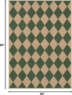 Lahome Colette Checkered Outdoor Rug 5x7, Washable Rug - Image 2