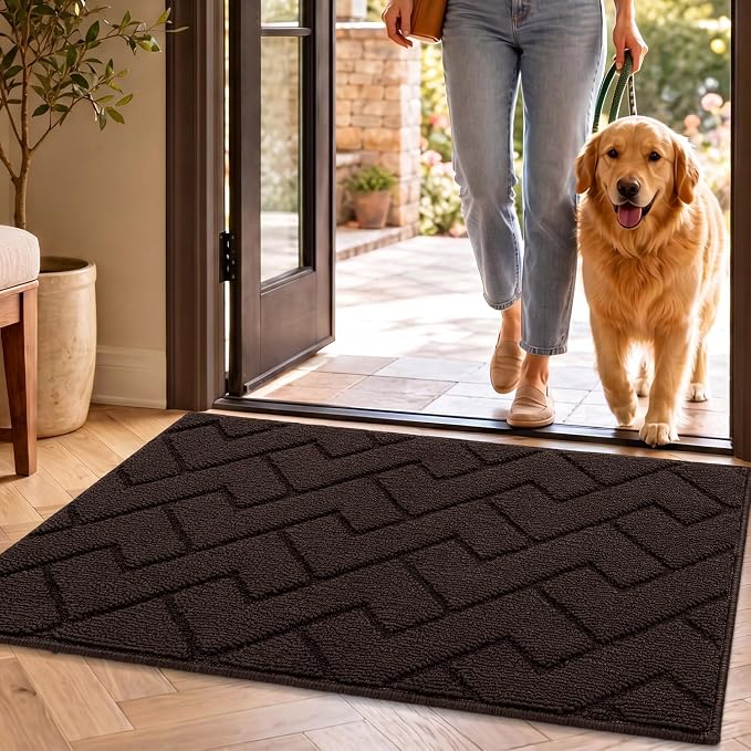 hicorfe Indoor Doormat, Welcome Door mat, Non Slip Door Mats 20"x32" Absorbent by Hicorfe