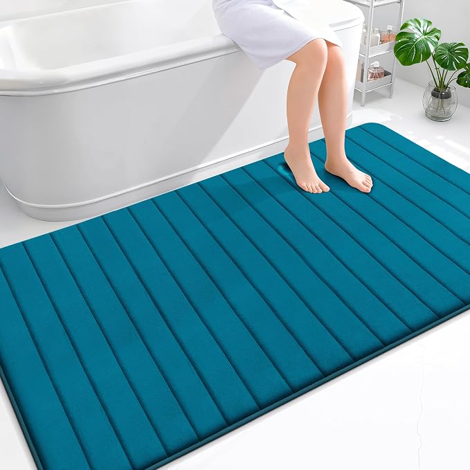 OLANLY Memory Foam Bath Mat 70x46, Super Soft Absorbent Bathroom Rugs, Quick Dry by OLANLY