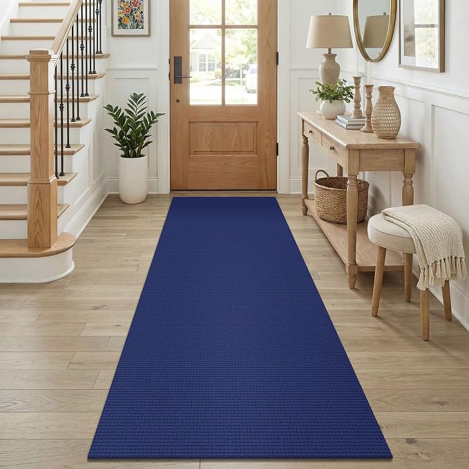KOZYFLY Cotton Runners for Hallway 2.5'x8', Washable Runner Rug, Woven Non Slip by KOZYFLY