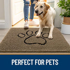 OLANLY Dog Door Mat for Muddy Paws 36x24, Paw Print Design, Absorbs Moisture - Image 6