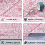 4x6 Area Rug for Bedroom Beside Rug, Laundry Room, Washable Non-Slip Low Pile - Image 6