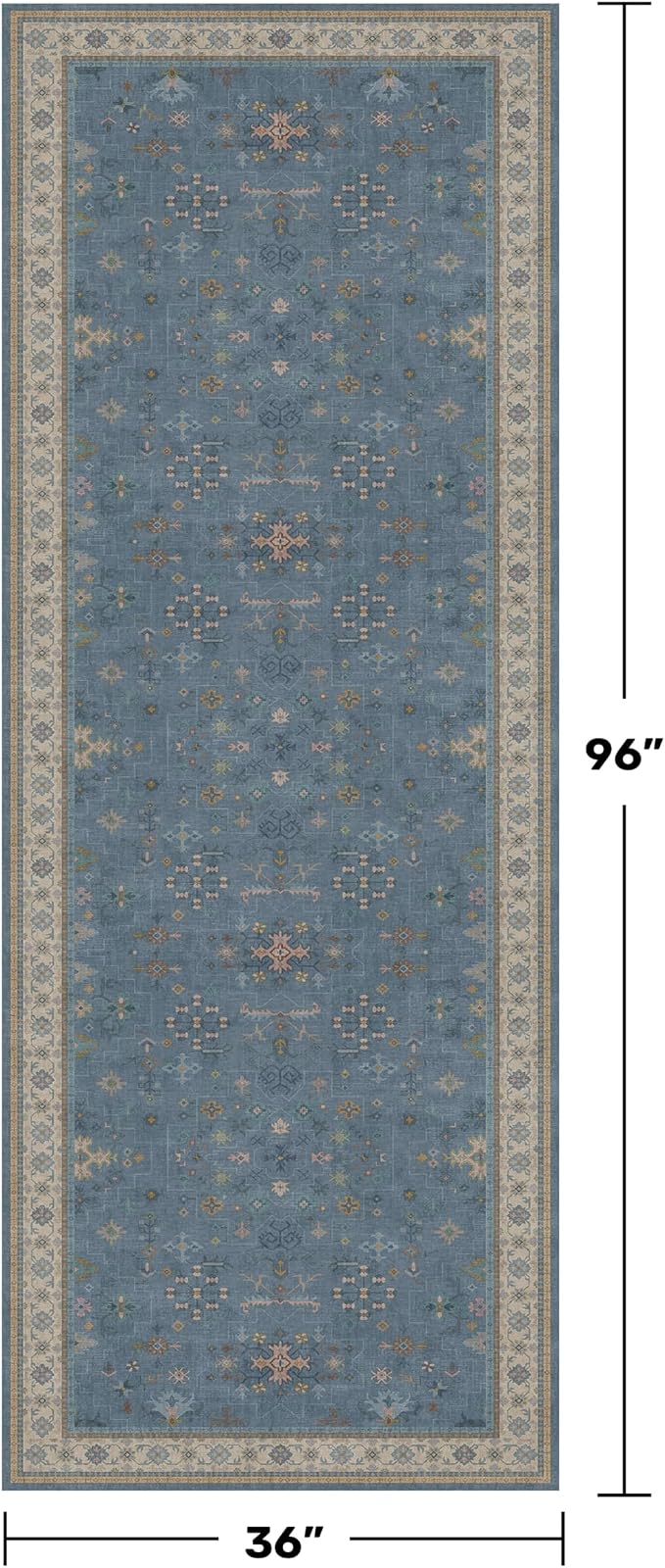 Washable 3x8 Throw Rug for Hallway - Image 2