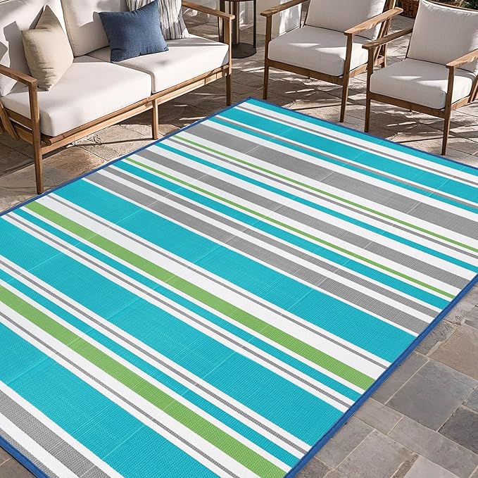 Outdoor Patio Plastic Rug Waterproof by Kalafun