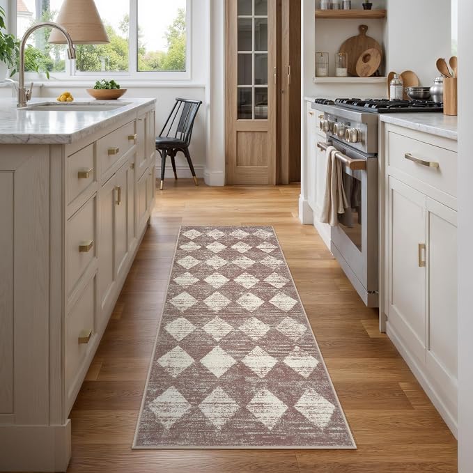 Lahome Zelie Machine Washable Bathroom Rugs Runner, 2x5 Non Slip Entryway Rugs - Image 3