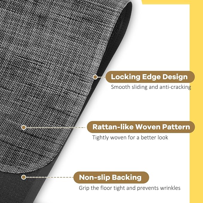BesWin Office Chair Mat for Hard Floors, Computer Chair Mat for Rolling Chair - Image 3