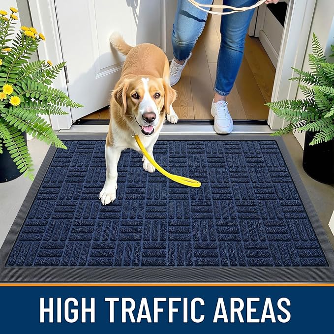 OLANLY Front Door Mat Outside Entrance 47x32, Heavy Duty Sturdy Natural Rubber - Image 6
