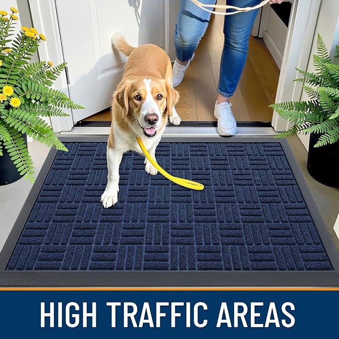 OLANLY Front Door Mat Outside Entrance 47x23, Heavy Duty Sturdy Natural Rubber - Image 6