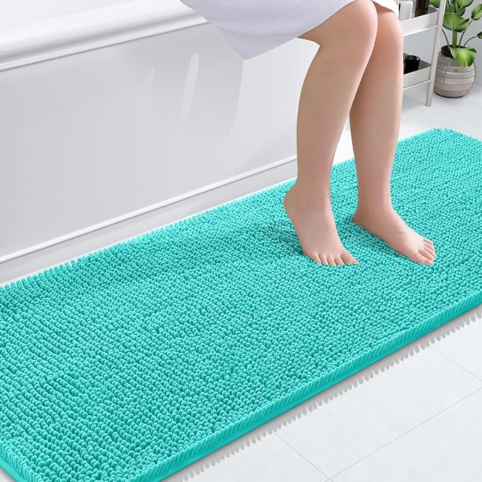 OLANLY Bathroom Runner Rugs 70x24, Extra Soft Absorbent Chenille Bath Rugs by OLANLY