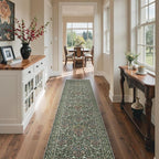 GENIMO Washable Floral Runner Rug 2x10, Non-Slip Long Hallway Carpet - Image 3