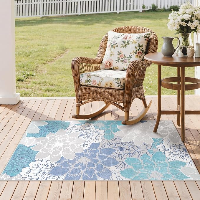 GENIMO Indoor Outdoor Area Rug for Entryway, Machine Washable, Waterproof - Image 4