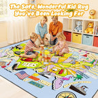 Educational USA Map Area Rug 8x10, Playroom Bedroom Classroom Rug - Image 7