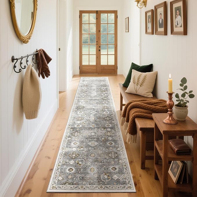 Washable Runners for Hallways Kitchen Rugs: 2'x10' Runner Rug Stain Resistant - Image 5
