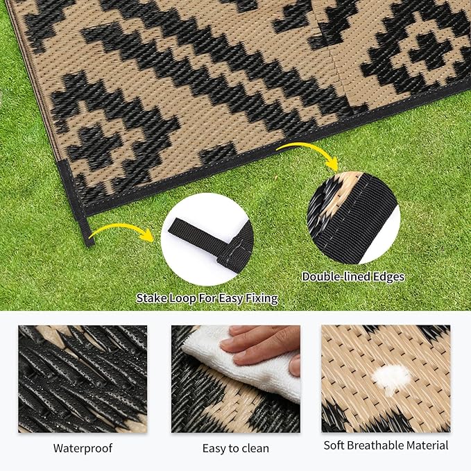 Outdoor Rugs Patio Camping Waterproof - Image 6
