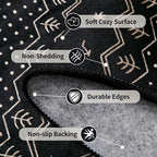 SERISSA 6x9 Area Rugs for Living Room, Washable Non-Slip Black Gold Grad Boho - Image 5