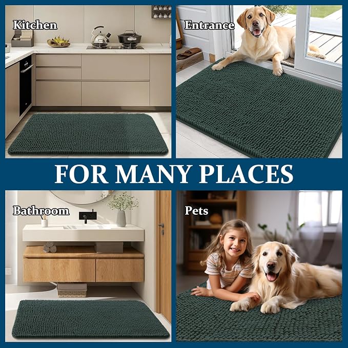 OLANLY Dog Door Mat for Muddy Paws 24x16, Absorbs Moisture and Dirt, Absorbent - Image 8