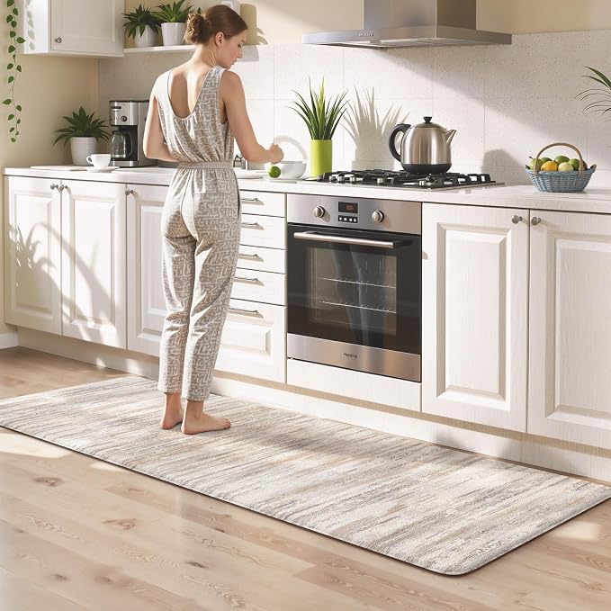 KIMODE Anti Fatigue Kitchen Mats 24"x71", Boho Abstract Kitchen Runner Rugs by StayinComfortCookwithJoy