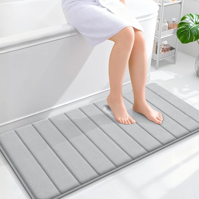 OLANLY Memory Foam Long Bathroom Rugs Runner 44x20, Super Soft Absorbent Bath by OLANLY