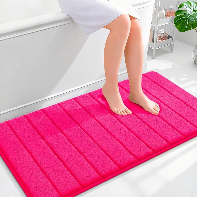 OLANLY Memory Foam Bath Mat 44x24, Super Soft Absorbent Bathroom Rugs, Quick Dry by OLANLY