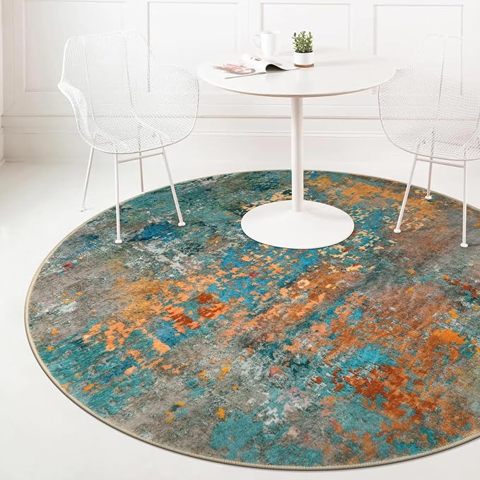Lahome Modern Abstract Round Rug 5Ft - Image 3