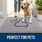 OLANLY Dog Door Mat for Muddy Paws 36x24, Paw Print Design, Absorbs Moisture - Image 6