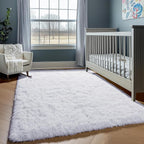 ONASAR White Area Rugs for Bedroom Living Room, Fluffy 4x6 Soft Shag Plush - Image 7
