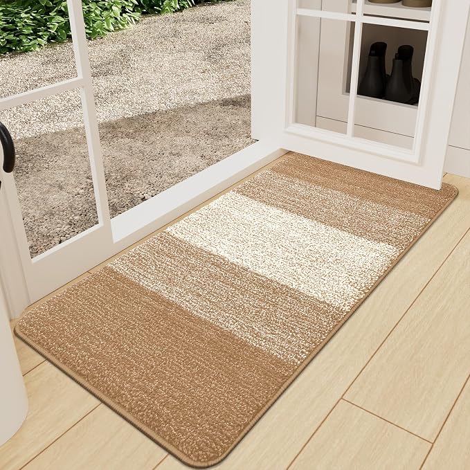 Kitinjoy Indoor Outdoor Door Mat, 47x24 Non-Slip Absorbent Dirt Trapper by Kitinjoy