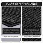 Large Door Mat 3' x 5' Charcoal, Heavy Duty Commercial Floor Mat, Industrial - Image 8