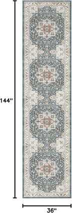 Vintage Hallway Runner Rug 3x12: Large Soft Washable Entryway - Image 2