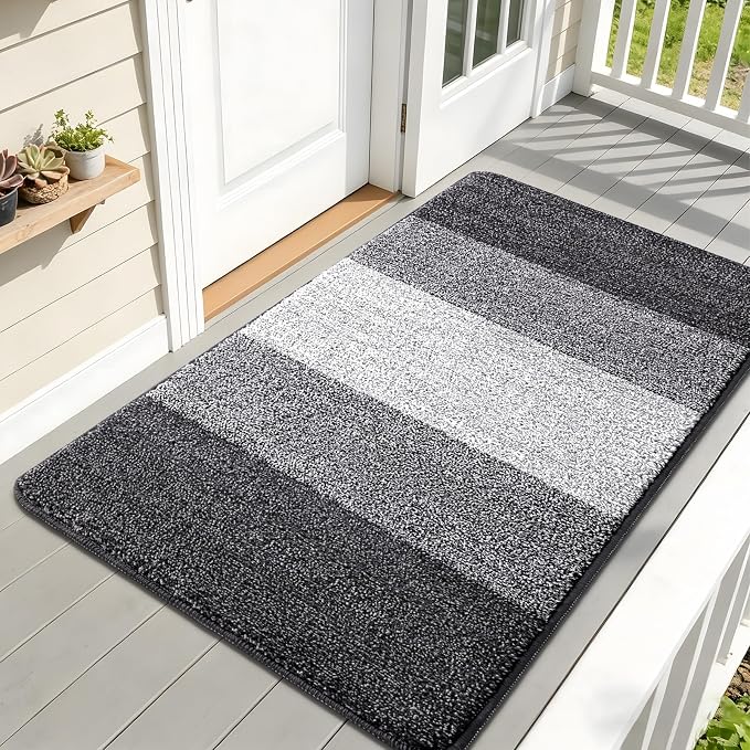 Kitinjoy Indoor Outdoor Door Mat, 59x32 Non-Slip Absorbent Dirt Trapper by Kitinjoy