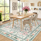 6x9 Area Rugs for Living Room: Floral Washable Rug Vintage Large Soft Boho - Image 6