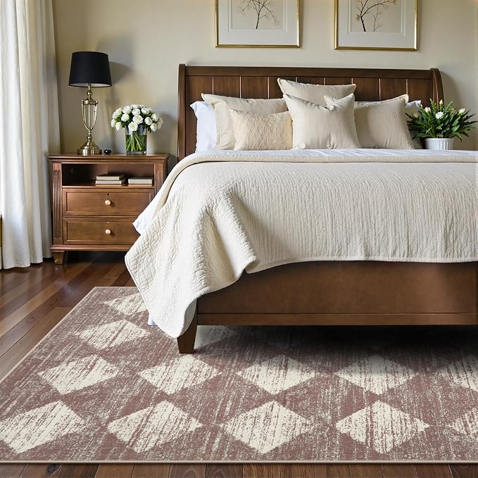 Lahome Zelie Machine Washable Rugs 6x9, Soft Beige Rugs - Image 2