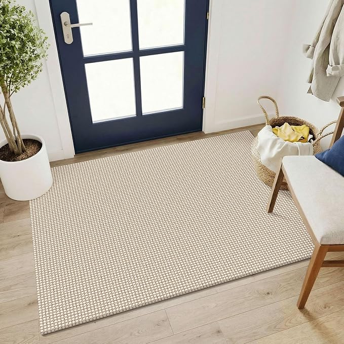 KOZYFLY Washable 3x4 Entry Area Rug, Braided Throw Rugs by KOZYFLY