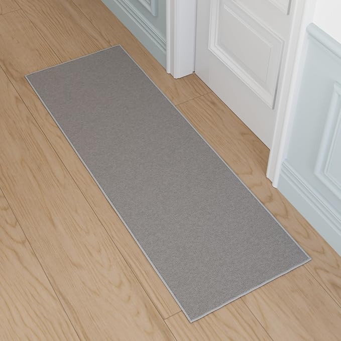 Ottomanson Hallway Runner Rug 1'10" x 6' Non Slip Solid Area Rugs Easy to Clean - Image 9