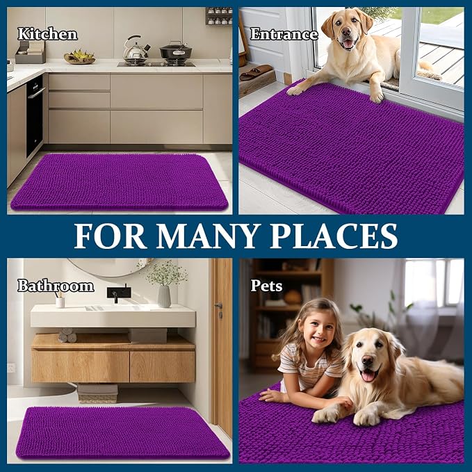 OLANLY Dog Door Mat for Muddy Paws 44x24, Absorbs Moisture and Dirt, Absorbent - Image 8