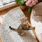 jinchan Zenith Blue Floral Area Rug - Image 7