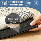 Placoot 2x8 Ft Non Slip Rug Pad Gripper, 1/6-inch Thick Shock-Absorbing Carpet - Image 4