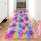 3x10 Hot Pink Runner Rainbow Rug - Image 2