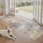 DMOYEST Washable Runner Rug for Hallway: 2x6 Neutral Modern Abstract Low Pile - Image 3