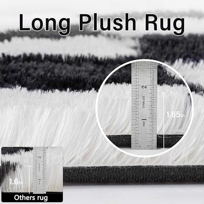 PureCozy Checkered Rug 9x12 for Living Room - Image 7
