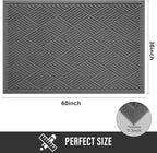 HIYARD Sturdy Front Door Mat, Absorbent Muddy Dirt Resist Welcome Door Mats - Image 2