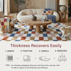 PureCozy Checkered Area Rug 2x6 - Image 5