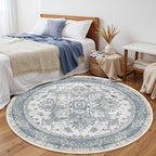 Rugxara 4ft Circle Rug, Soft Round Boho Rug, Washable Non Slip Area Rug - Image 2