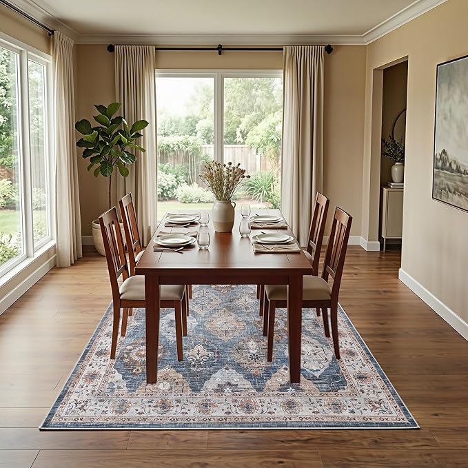 HOOBRO 5 x 7 Area Rugs Washable, Living Room Rugs, Non-Slip Rug Stain Resistant - Image 7