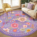 RELEANY Floral 8ft Area Rugs Washable Print Boho Cute Carpet Non Slip Flower by RELEANY