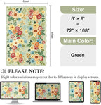 DUKINO 6x9 Area Rug, Floral Washable Rugs - Image 2
