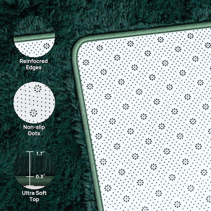 Deerhoo Large Shag Area Rugs 8 x 10, Plush Fuzzy Rugs - Image 4