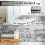 Area Rug 6x9 Living Room Rug Washable: No-Slip Abstract Soft Thin Large Deep - Image 7